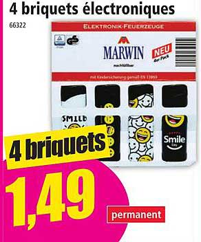 4 briquets électroniques