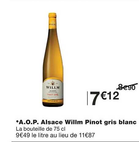 a.o.p. alsace willm pinot gris blanc