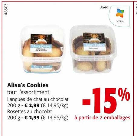 alisa's cookies tout l'assortiment