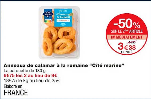 anneaux de calamar à la romaine "cité marine"