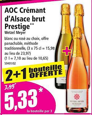 aoc crémant d'alsace brut prestige wetzel meyer