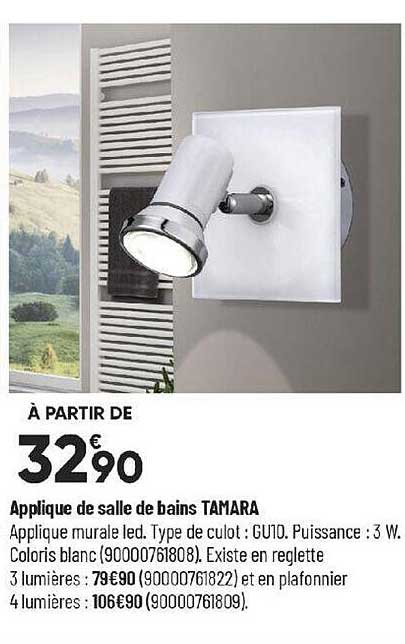 applique de salle de bains tamara