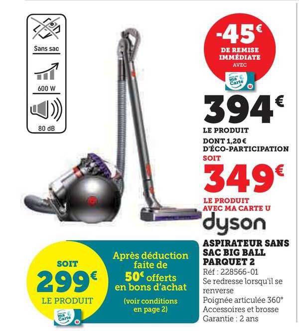 aspirateur sans sac big ball parquet 2 dyson