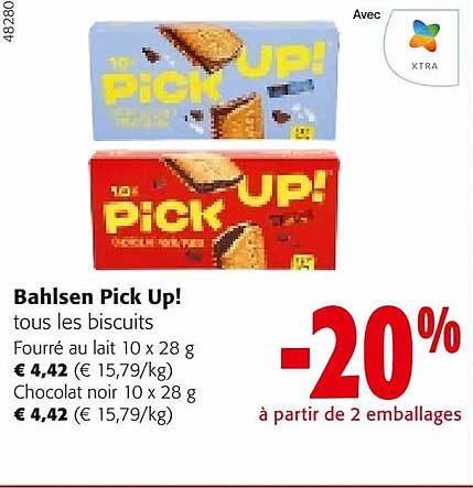 bahlsen pick up! tous les biscuits