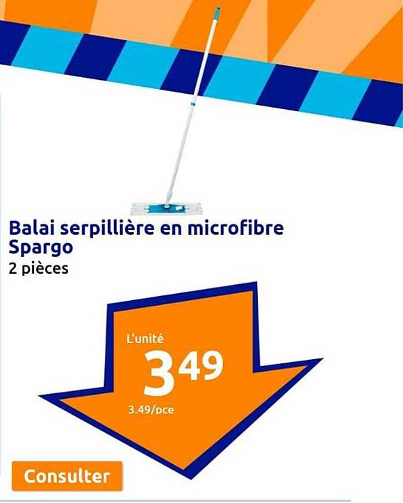 balai serpillière en microfibre spargo