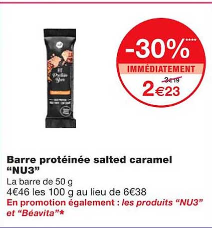 barre protéinée salted caramel "nu3"