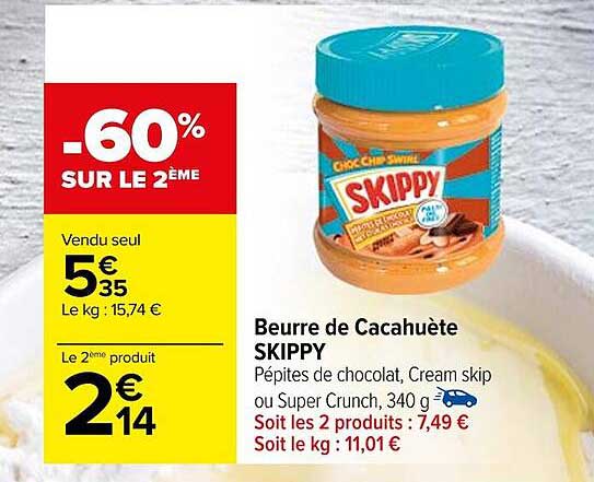 beurre de cacahuète skippy