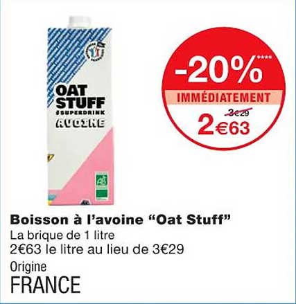 boisson à l'avoine "oat stuff"