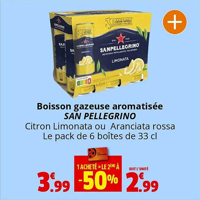 boisson gazeuse aromatisée san pellegrino