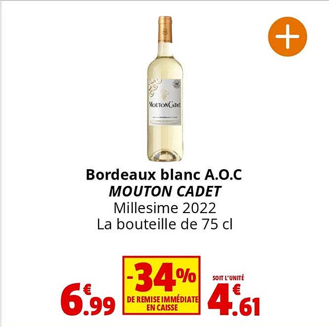 bordeaux blanc a.o.c. mouton cadet
