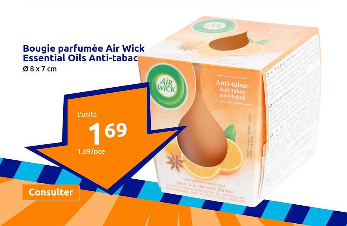 bougie parfumée air wick essential oils anti-tabac