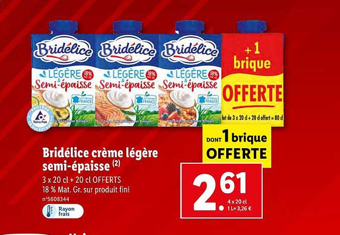 bridélice crème légère semi-épaisse