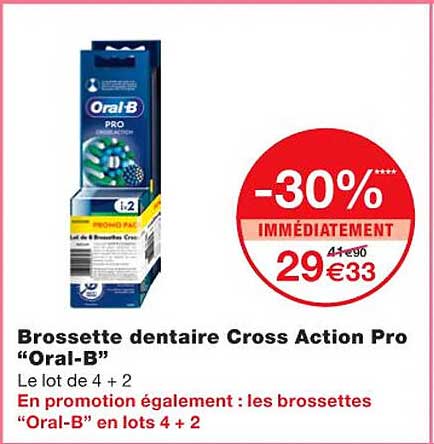 Brossette Dentaire Cross Action Pro "oral-b"