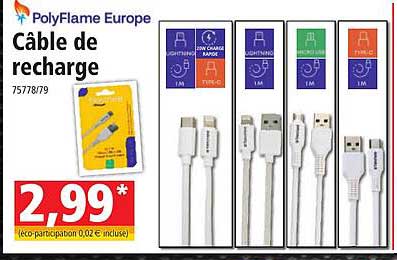 câble de recharge polyflame europe