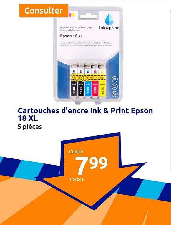 Cartouches D'encre Ink & Print Epson 18 Xl