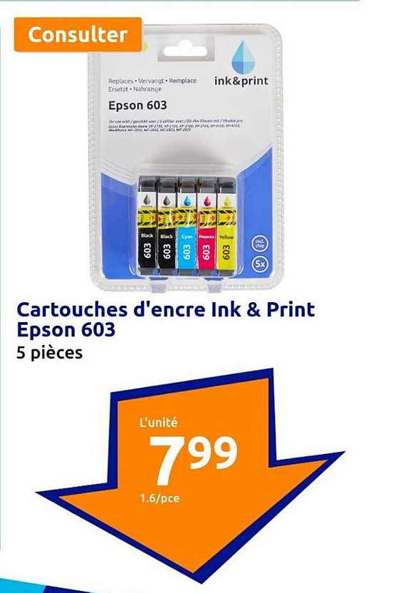 cartouches d'encre ink & print epson 603
