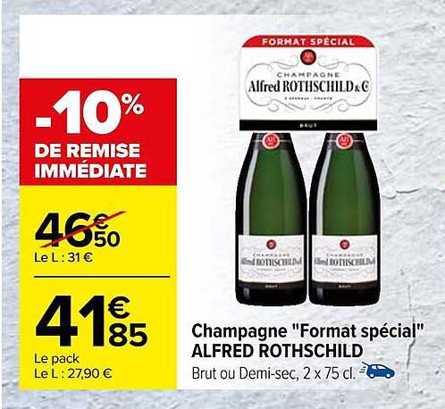 champagne "format spécial" alfred rothschild