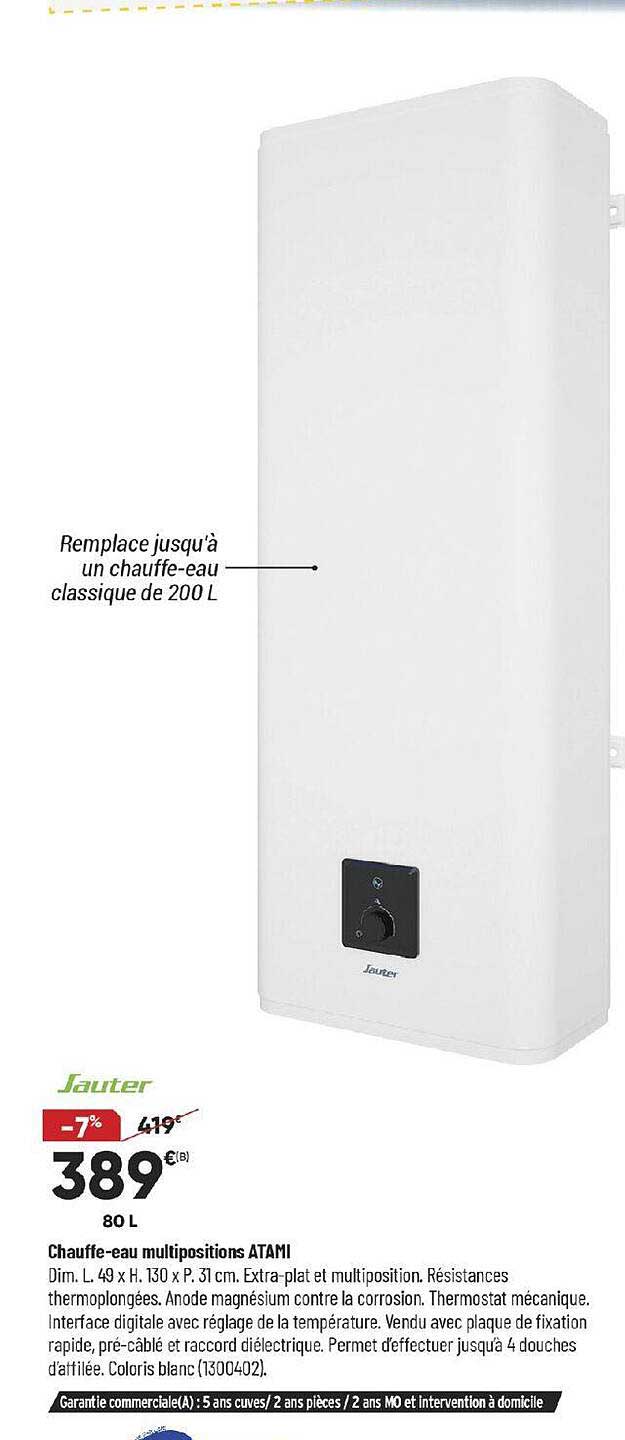 chauffe-eau multipositions atami