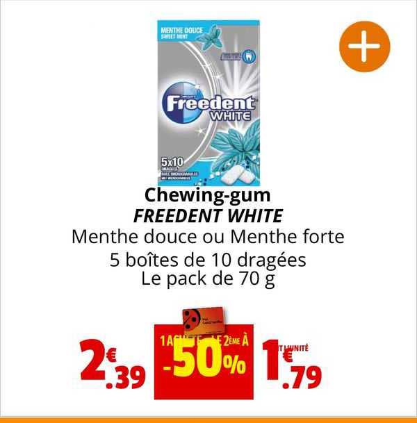 chewing-gum freedent white