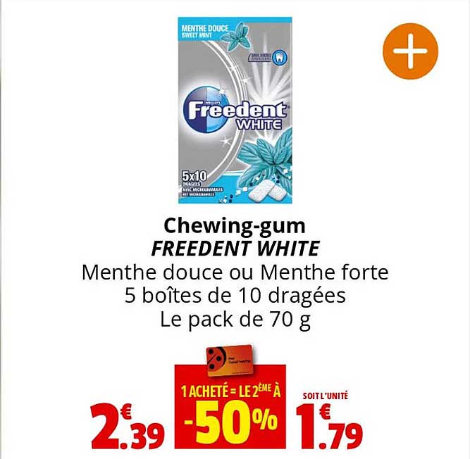 chewing-gum freedent white