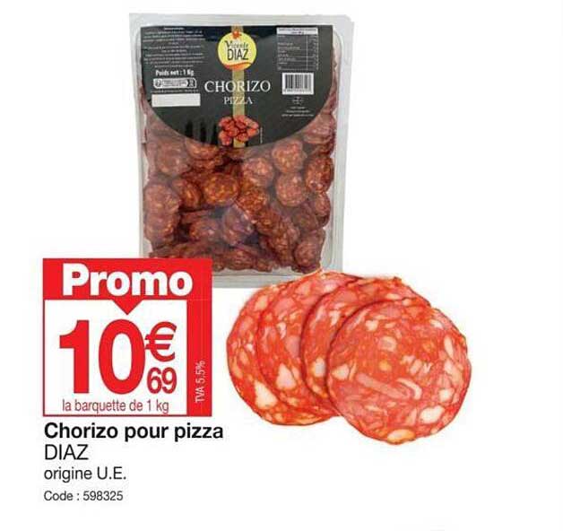 chorizo pour pizza diaz