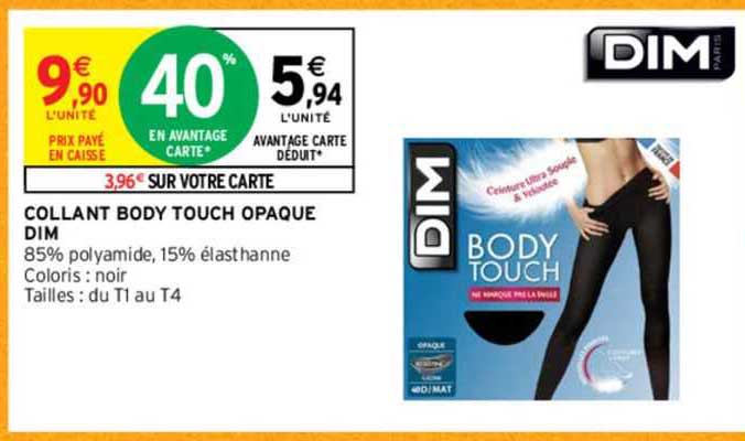 collant body touch opaque dim