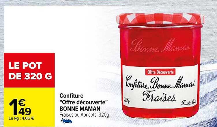 confiture "offre découverte" bonne maman