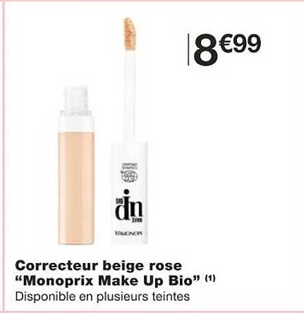 correcteur beige rose "monoprix make up bio"
