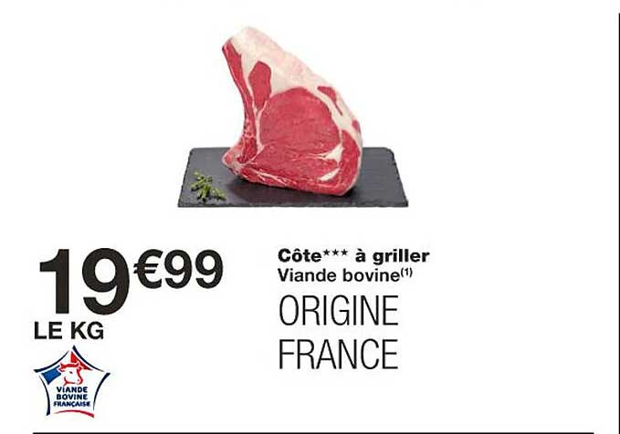 Côte*** à Griller Viande Bovine