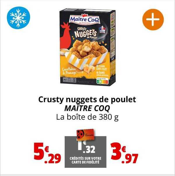 crusty nuggets de poulet maître coq