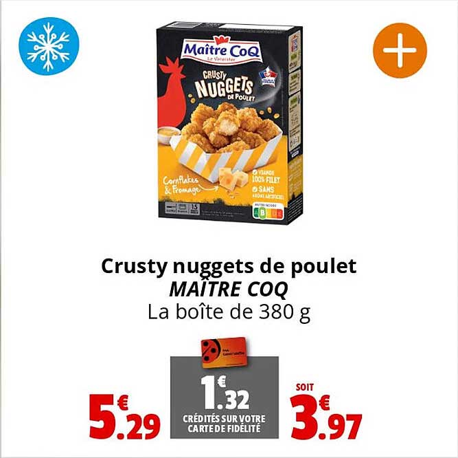 crusty nuggets de poulet maître coq