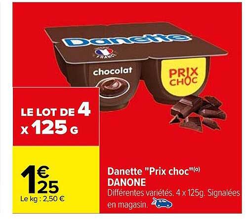 danette "prix choc" danone