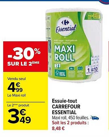 essuie-tout carrefour essential