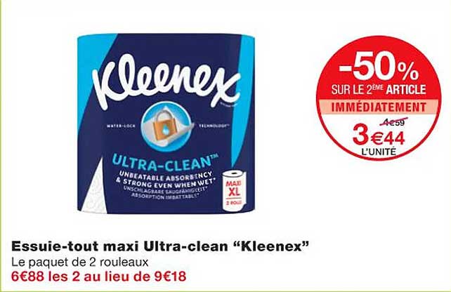 essuie-tout maxi ultra-clean "kleenex"