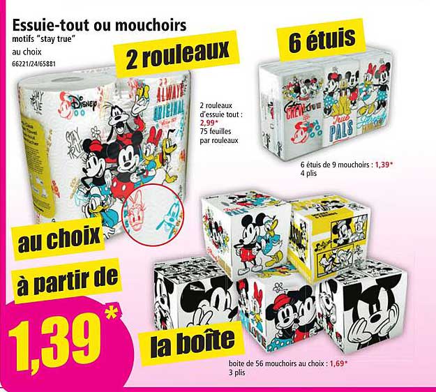 essuie-tout ou mouchoirs motifs "stay true"