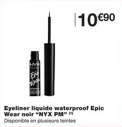 eyeliner liquide waterproof epic wear noir "nyx pm"