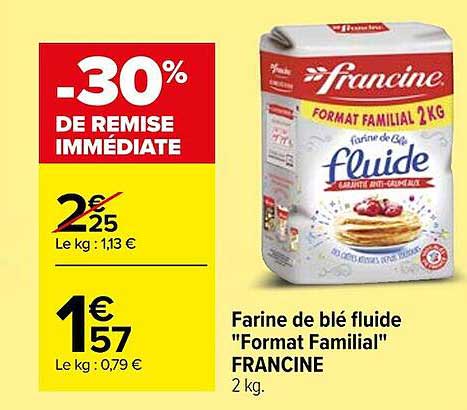 farine de blé fluide "format familial" francine