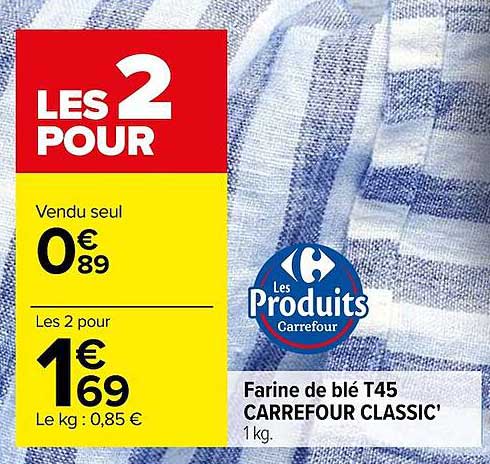 farine de blé t45 carrefour classic'