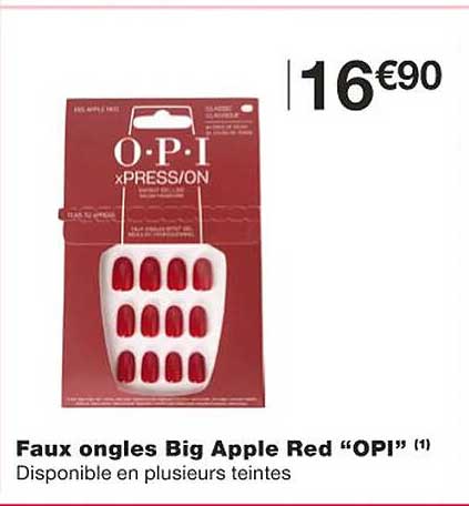 faux ongles big apple red "opi"