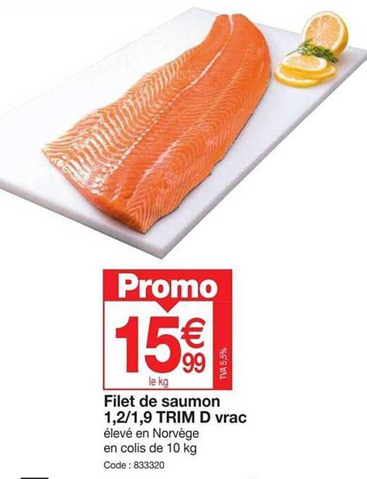 filet de saumon 1,2/1,9 trim d vrac