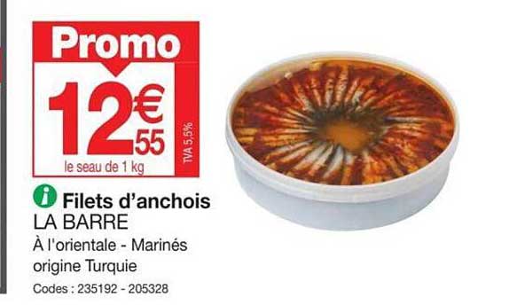 filets d'anchois la barre