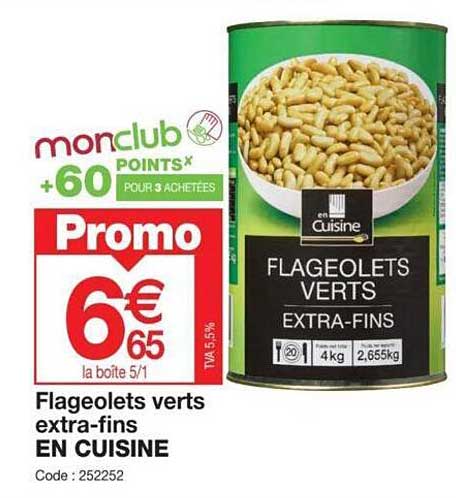 flageolets verts extra-fins en cuisine