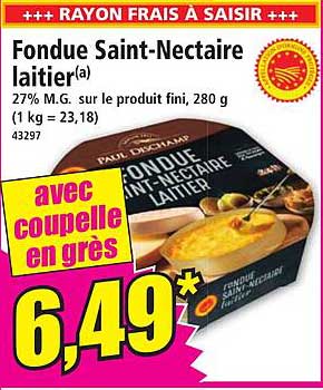 fondue saint-nectaire laitier