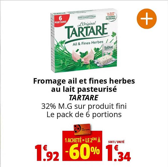 Fromage Ail Et Fines Herbes Au Lait Pasteurisé Tartare