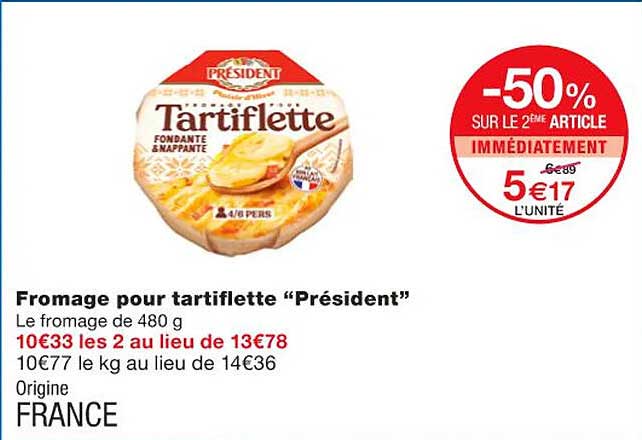 Fromage Pour Tartiflette "président"