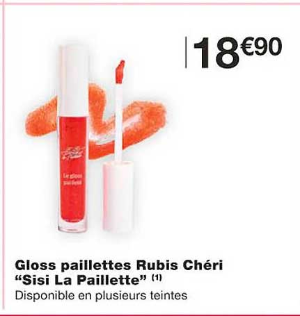 gloss pailettes rubis chéri "sisi la paillette"