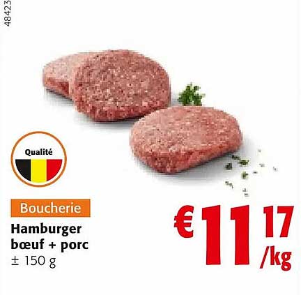 Hamburger Bœuf + Porc