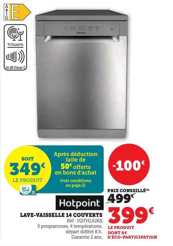 hotpoint lave-vaisselle 14 couverts