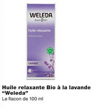 huile relaxante bio à la lavande "weleda"
