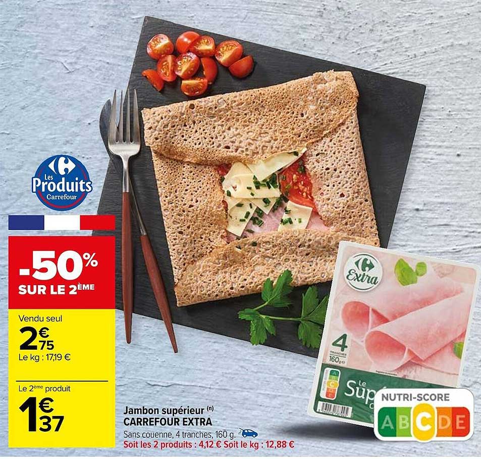 Jambon Supérieur Carrefour Extra